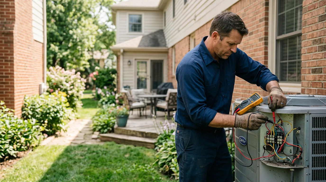 HVAC technician working near Rosston, TX